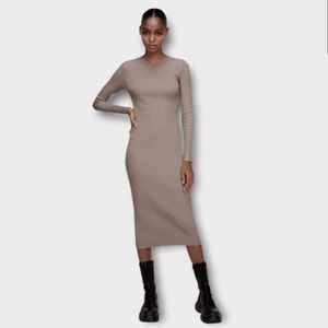 taupe zara dress